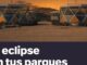 Cartel del evento Eclipse en tus parques de Logroño con información de fecha, ubicación y actividades programadas