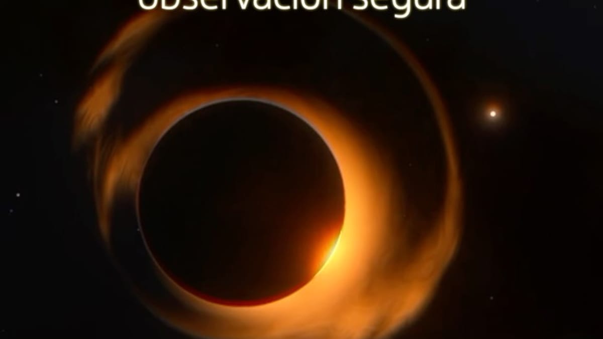Cartel informativo del Ayuntamiento de Logroño con recomendaciones para observar con seguridad el eclipse solar del 12 de agosto