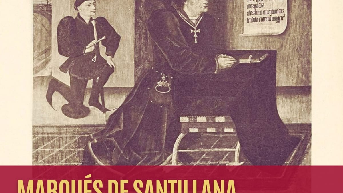 Retrato histórico del marqués de Santillana, Íñigo López de Mendoza, noble, mecenas y poeta del siglo XV