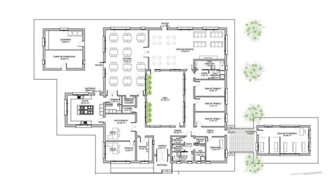 Impulsa un Centro de Día para personas mayores en el edificio de José Peña en... Plano técnico del proyecto del Centro de Día de atención a personas mayores del Ayuntamiento de Ocaña