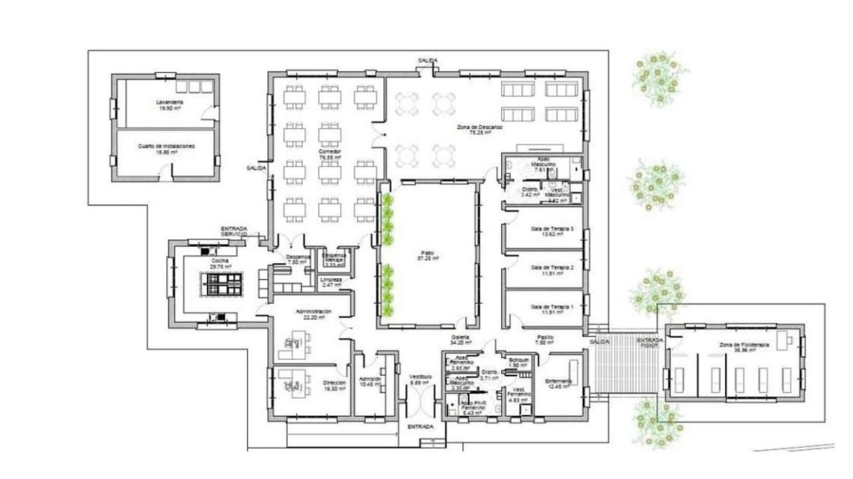 Plano técnico del proyecto del Centro de Día de atención a personas mayores del Ayuntamiento de Ocaña