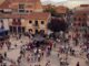 Vista de la plaza de la Constitución de San Sebastián de los Reyes durante el arranque de las fiestas locales