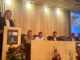 Acto de entrega del Premio Patrimonio Tauromaquia a Maximino Pérez, con presencia del alcalde Darío Dolz en podio oficial