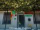 Cartel informativo de las obras de mejora del Centro de Mayores María Zambrano de Alcobendas