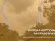 Cartel de alerta naranja 112 de la Xunta de Galicia recomendando adecuar la velocidad al estado de la vía por tormentas