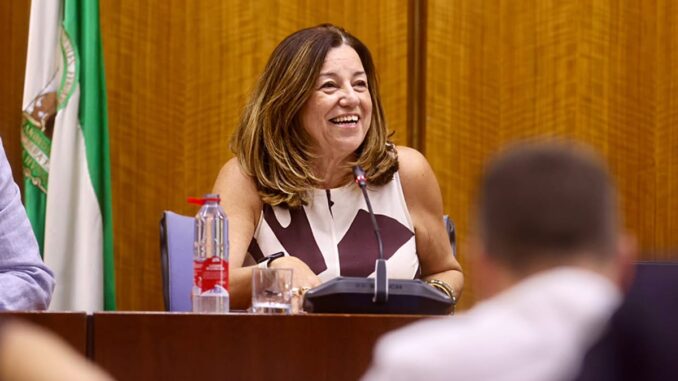 Educación sitúa la atención a la diversidad como eje de legislatura María del Carmen Castillo, consejera de Educación, durante su intervención en el Parlamento de Andalucía