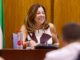 María del Carmen Castillo, consejera de Educación, durante su intervención en el Parlamento de Andalucía