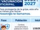 Cartel de la campaña de vacunación antigripal 2026-2027 del Principado de Asturias con información sobre las fases de vacunación y el sistema de llamadas automáticas Noah