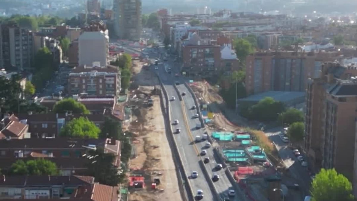 Trabajos de soterramiento de la A-5 en Madrid. Recuperación de 400 metros de trazado entre Los Yébenes y San Manuel