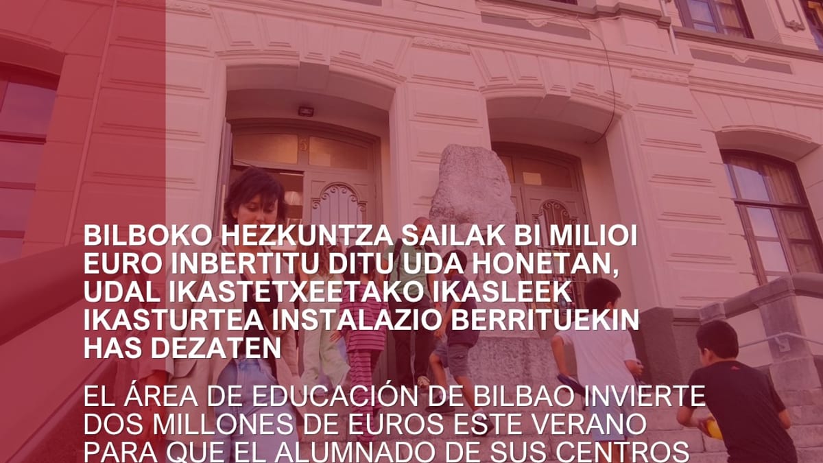 Imagen de las instalaciones renovadas de los centros municipales de educación de Bilbao