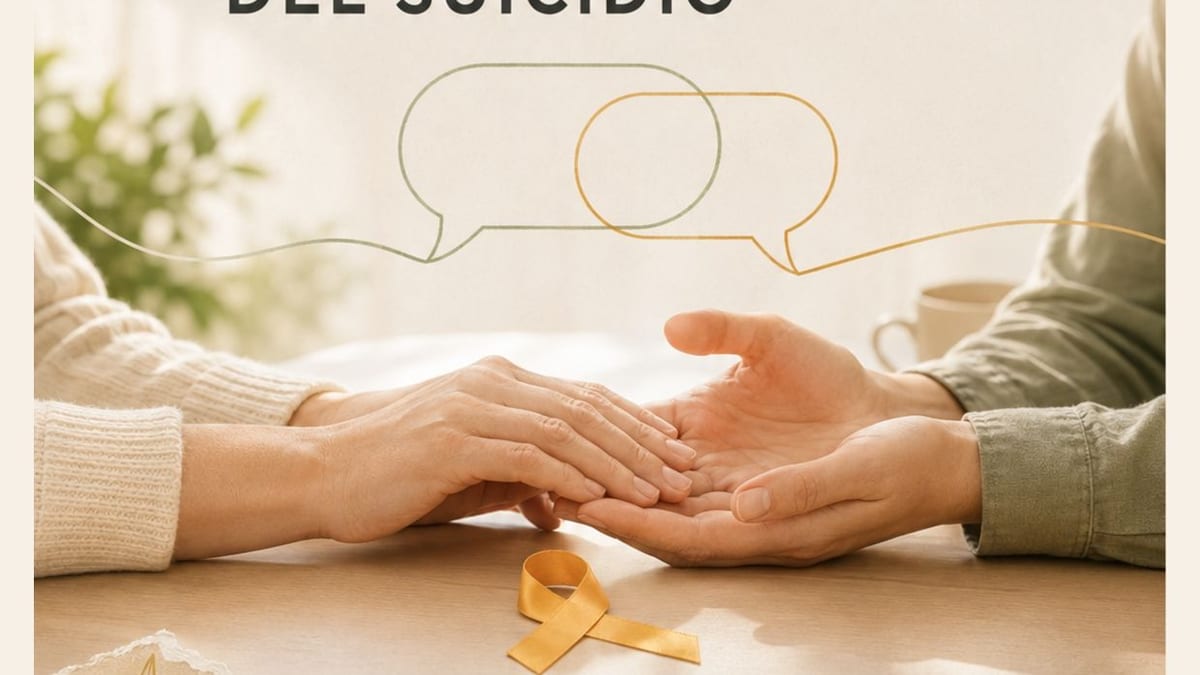 Cartel del Día Mundial para la Prevención del Suicidio 2026. Texto: Hablar es el primer paso