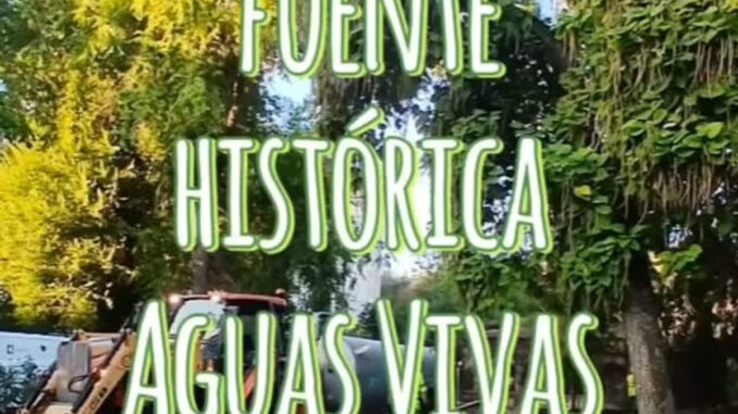 Cáceres restaura la fuente histórica de Aguas Vivas Trabajos de limpieza y desbroce realizados en la fuente histórica de Aguas Vivas de Cáceres