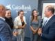 Inauguración del Centro de Empresas de CaixaBank en Puerto del Rosario con autoridades del Cabildo, ayuntamiento y representantes de la entidad financiera