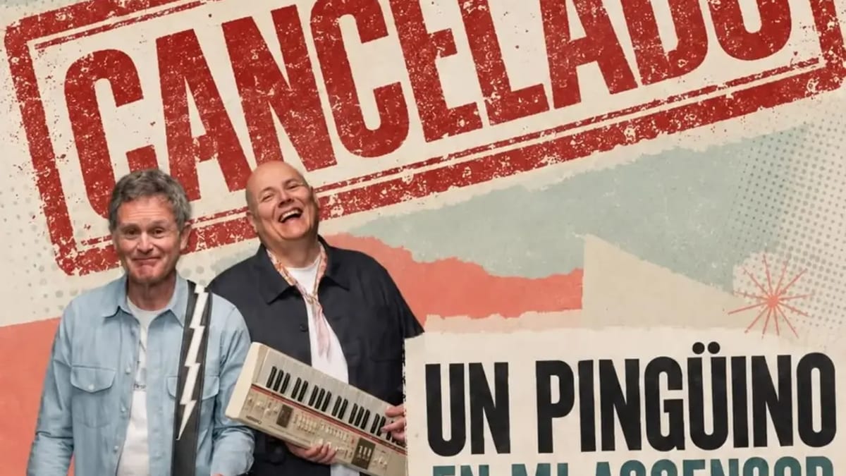 Cartel de cancelación de la actuación de Un pingüino en mi ascensor en Villaviciosa de Odón del 20 de septiembre