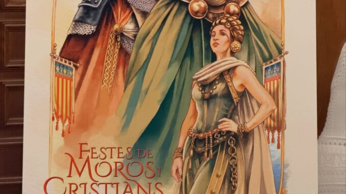 José Luis Aguilar diseña el cartel de Moros y Cristianos del 9 d'Octubre Cartel oficial de la fiesta de Moros y Cristianos del 9 d'Octubre de Valencia 2026 con el logo del Ayuntamiento