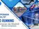 Cartel de puertas abiertas del CD Running Humanes de Madrid con fechas y horarios de septiembre 2024
