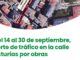 Plano informativo del corte de tráfico en calle Asturias de Collado-Villalba con delimitación de zona de obras de soterramiento eléctrico