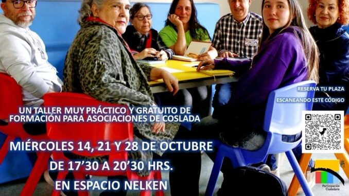 Ofertas taller gratuito sobre obligaciones fiscales para asociaciones en Coslada Cartel del taller Obligaciones fiscales de las asociaciones, promovido por el Ayuntamiento de Coslada para octubre