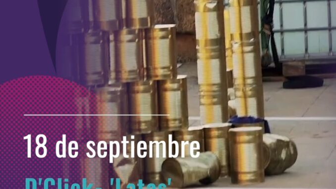 D'Click presenta 'Latas' en la Plaza de la Constitución Cartel del espectáculo Latas de D'Click para el 18 de septiembre en San Sebastián de los Reyes