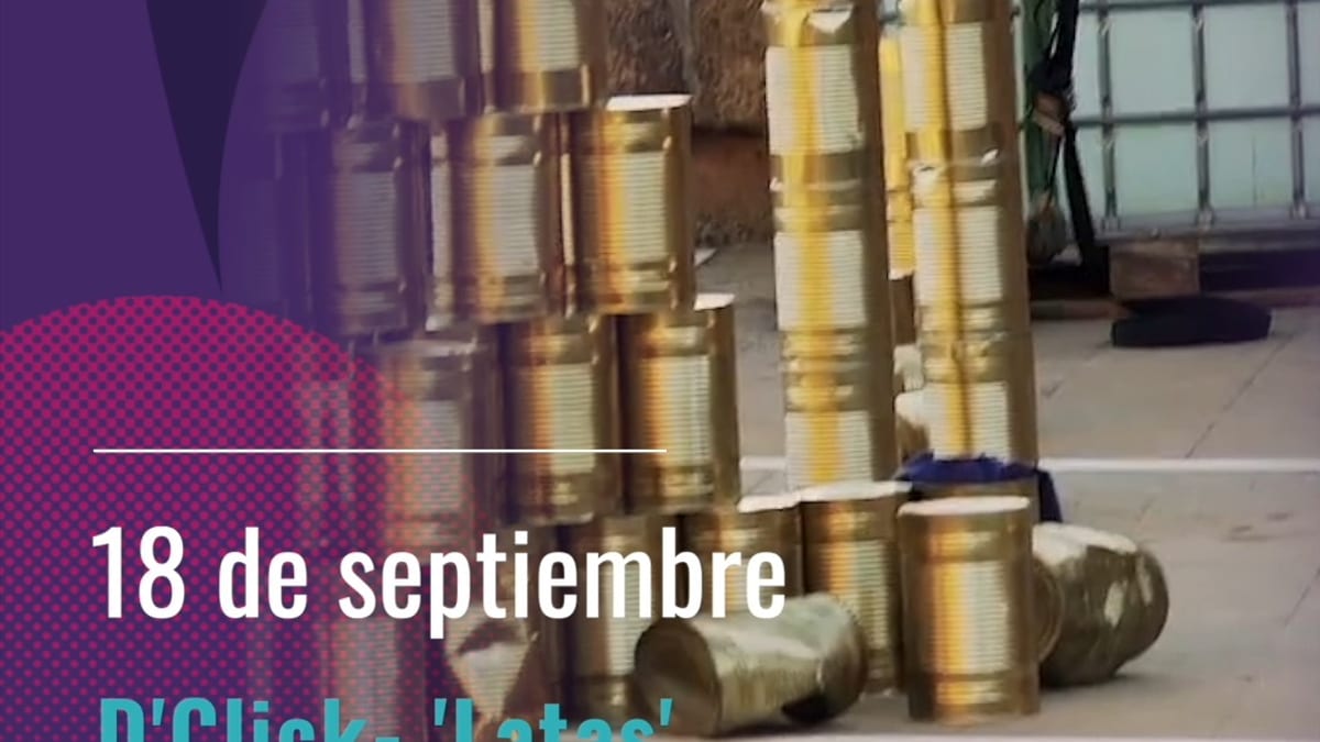 Cartel del espectáculo Latas de D'Click para el 18 de septiembre en San Sebastián de los Reyes