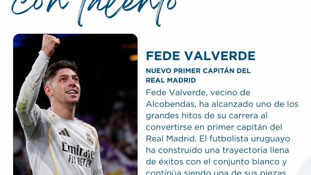 Fede Valverde, nuevo primer capitán del Real Madrid y vecino de Alcobendas
