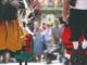 Cartel del festival folclórico de Logroño con danzas y trajes regionales