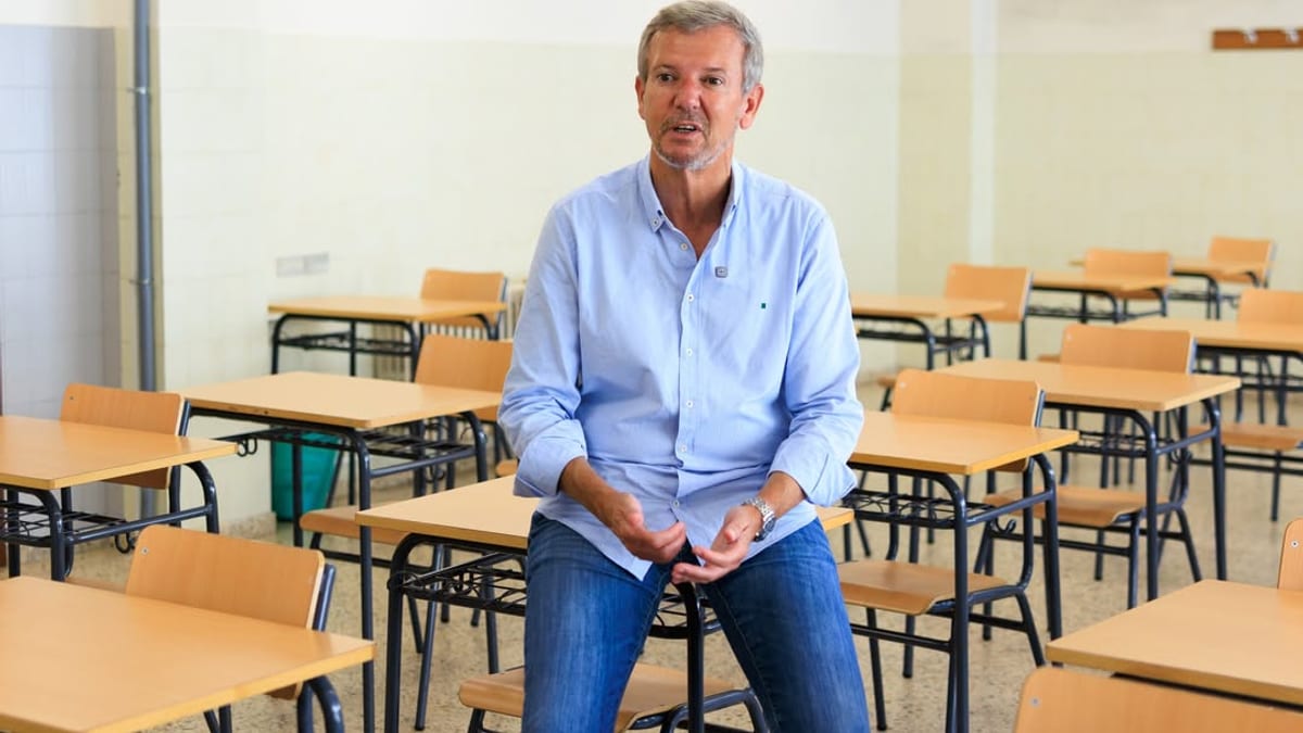 Alfonso Rueda Valenzuela durante el acto de bienvenida al nuevo curso escolar en Galicia