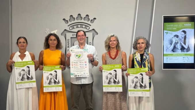Cartel de la jornada de sensibilización 'Cuando solo ves… NADA' para la prevención del suicidio en Huelva