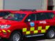 Vehículo de los Bomberos de Andalucía en el lugar del incendio