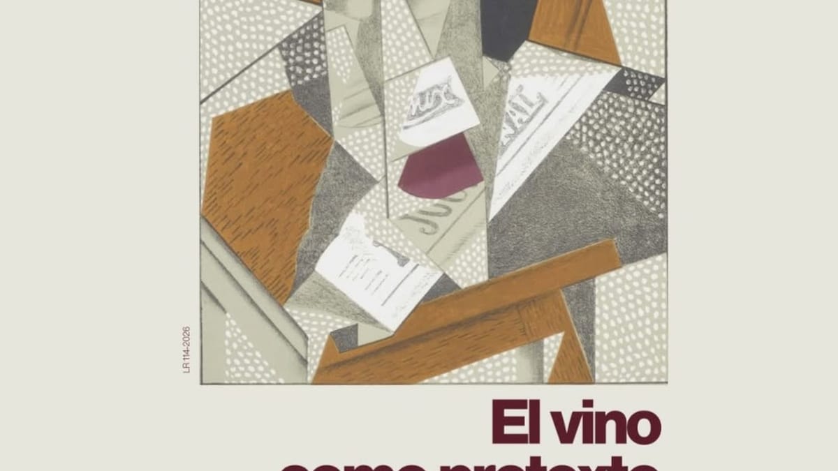 Cartel de la exposición 'El vino como pretexto en el cubismo' con obras de Picasso, Juan Gris, Georges Braque, Serge Férat y Manolo Valdés en el Centro de la Cultura del Rioja