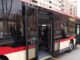 Autobús urbano de Logroño con información sobre modificaciones de horarios para las fiestas de San Mateo
