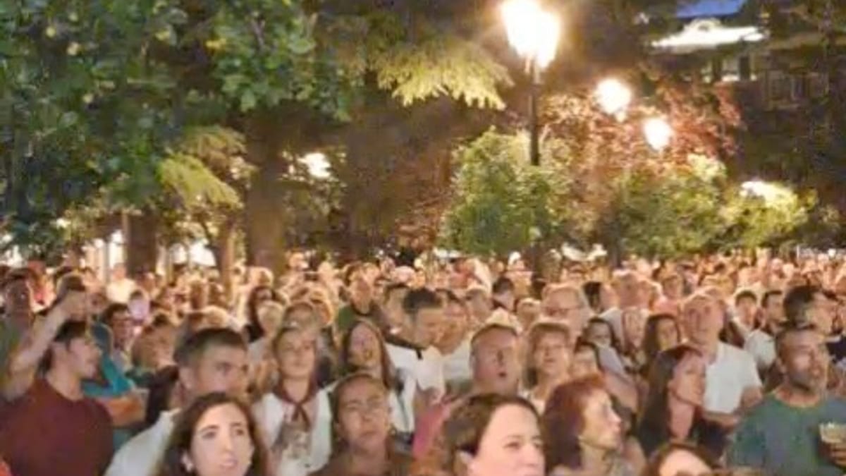 Actuación de la Reina del Pop en el Paseo del Espolón de Logroño durante las fiestas de San Mateo