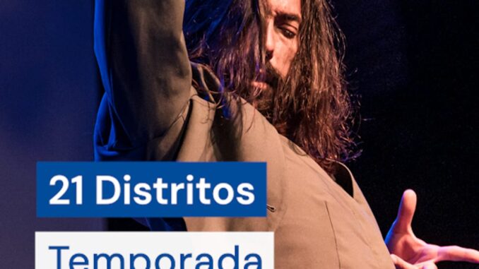 Cartel de la temporada de otoño 21 Distritos con programación cultural de Madrid