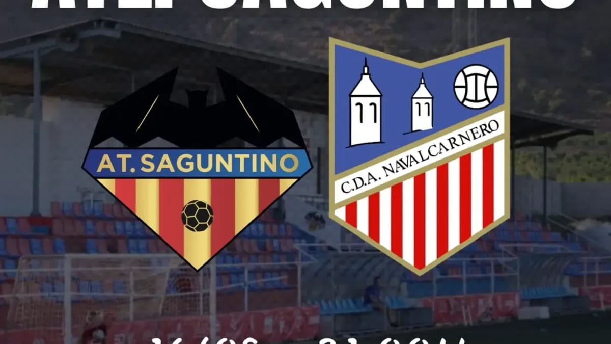 Cartel del partido de Copa RFEF entre Atlético Saguntino y CD Atlético Navalcarnero del 16 de septiembre