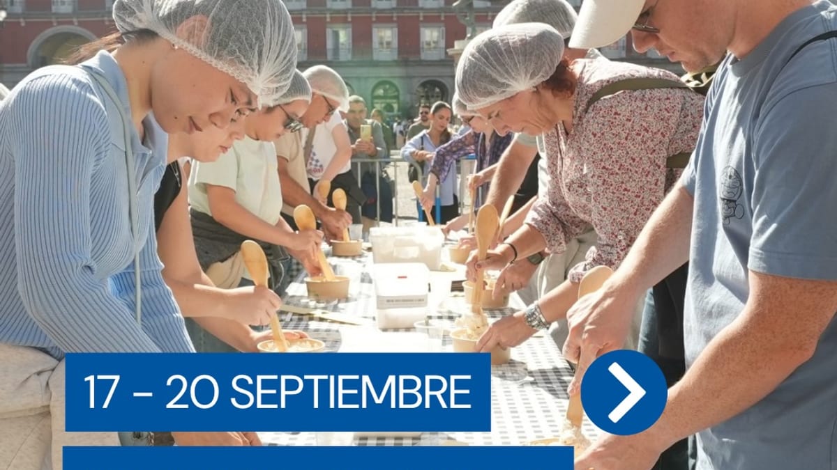 Cartel con nueve planes para disfrutar Madrid del 17 al 20 de septiembre: gastronomía, observación astronómica, teatro, arte sonoro y actividades familiares