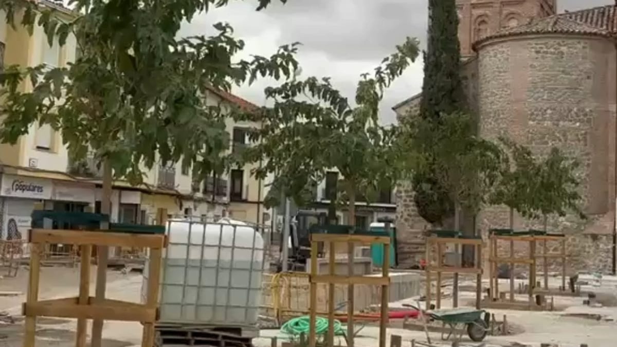 Obras de renovación de la Plaza Hermanos Fernández Criado en Illescas