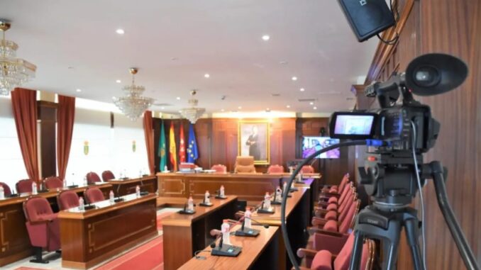 Hemiciclo de la sala de plenos del Ayuntamiento de Villaviciosa de Odón