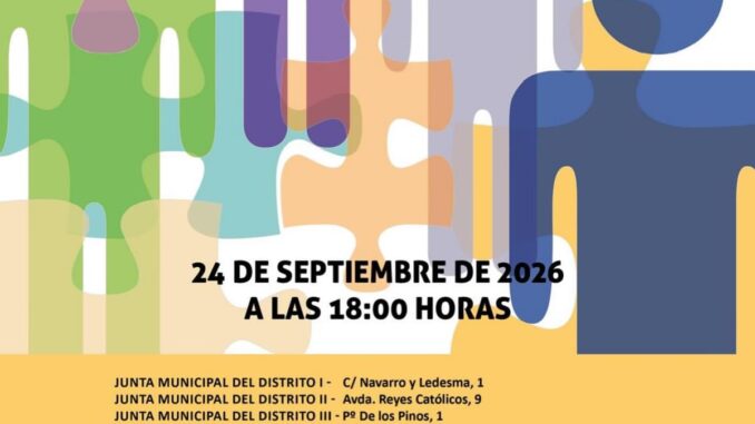 Cartel informativo de los Plenos de las Juntas Municipales de Distrito de Alcalá de Henares del 24 de septiembre de 2026