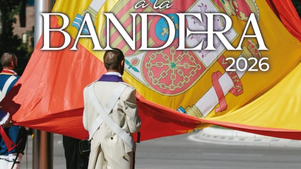 Cartel del Homenaje a la Bandera de Pozuelo de Alarcón, 4 de octubre de 2026 a las 11:45 en la Zona Sur