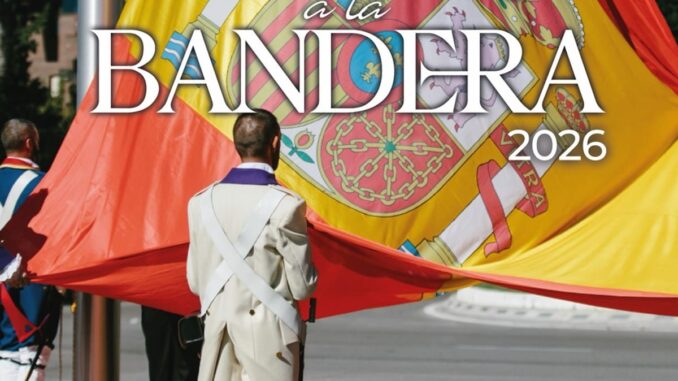 Celebra Homenaje a la Bandera el 4 de octubre en la Zona Sur en Pozuelo Cartel del Homenaje a la Bandera de Pozuelo de Alarcón, 4 de octubre de 2026 a las 11:45 en la Zona Sur