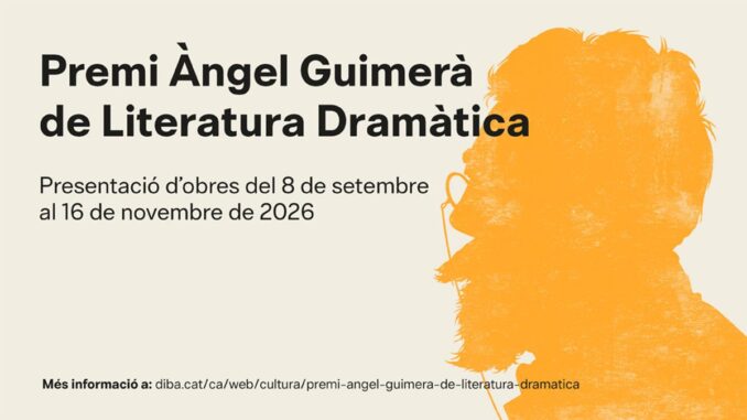 Cartel promocional del Premio Ángel Guimerà de Literatura Dramática