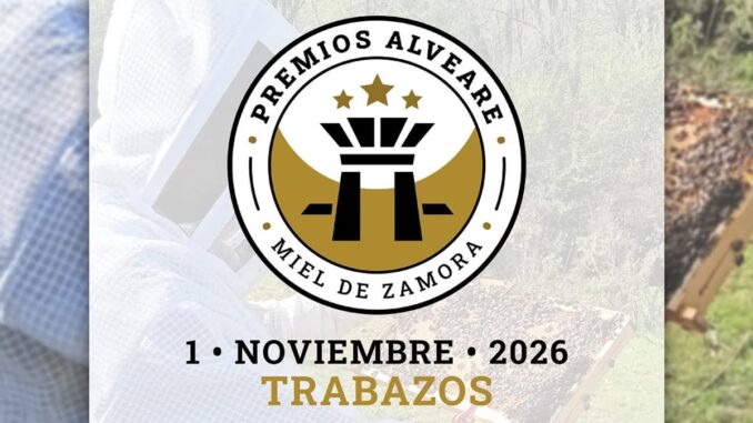 Cartel de los Premios Alveare 2026, quinta edición del concurso de mieles de Zamora a celebrar en Trabazos el 1 de noviembre