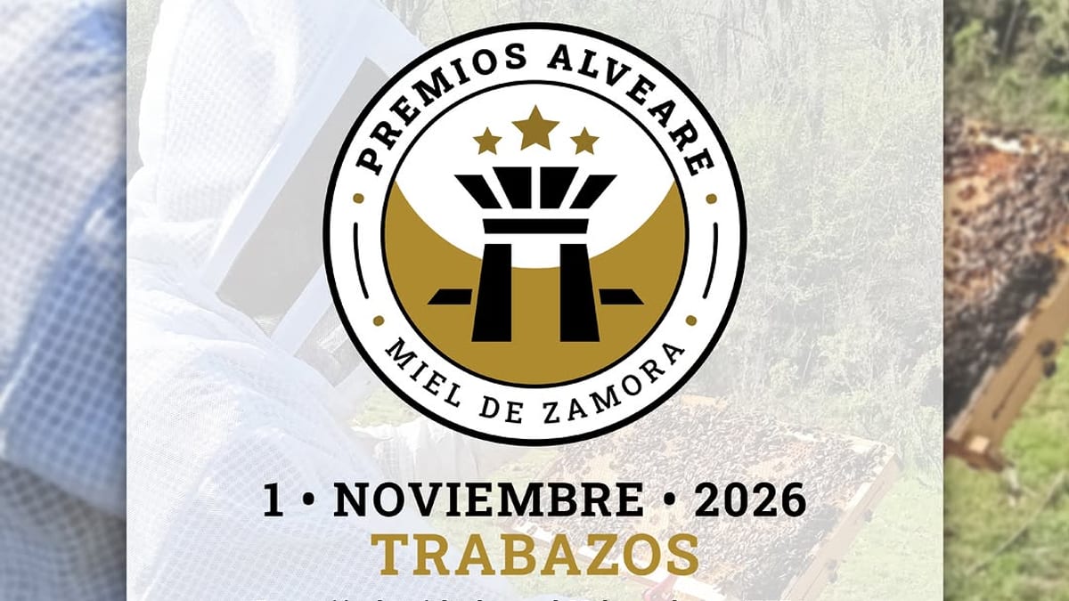 Cartel de los Premios Alveare 2026, quinta edición del concurso de mieles de Zamora a celebrar en Trabazos el 1 de noviembre