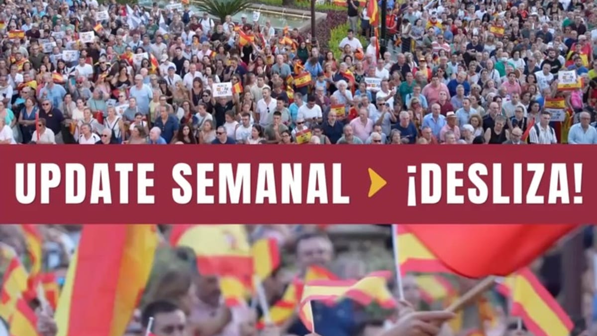 Cartel informativo del update semanal de iniciativas de la Región de Murcia