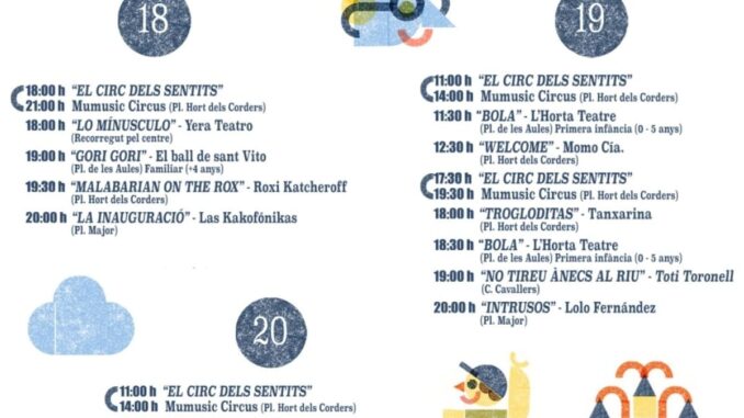 Arranca "Regreso a la Ciudad" con circo y teatro en Castellón Cartel del festival Regreso a la Ciudad de Castellón con programación de circo y teatro del 18 al 20 de septiembre
