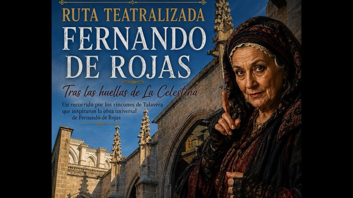 Cartel de la ruta teatralizada sobre La Celestina en Talavera de la Reina del 11 de septiembre