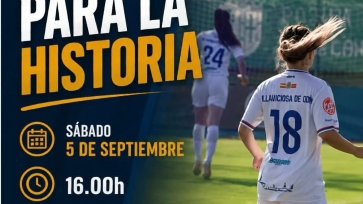 Cartel promocional del partido del equipo femenino de Villaviciosa de Odón contra Zaragoza CEF en Segunda Federación