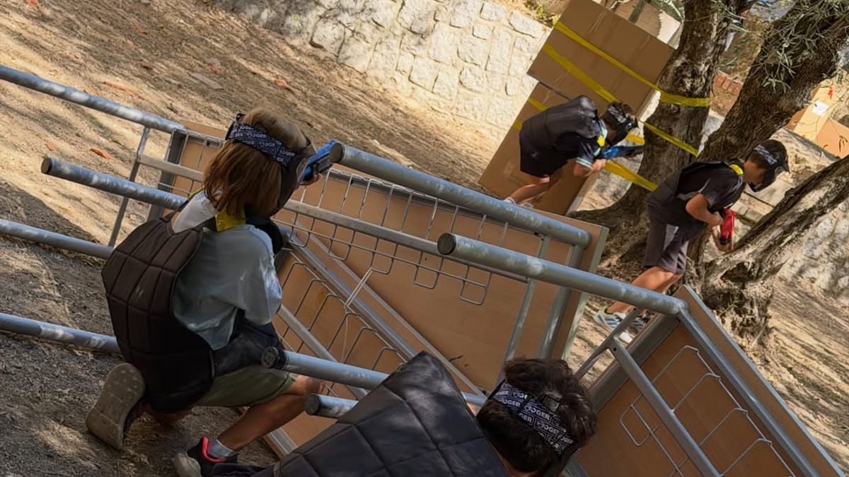 Participantes en el reto de paintball organizado por la Concejalía de Juventud de Villaviciosa de Odón durante las Fiestas 2026