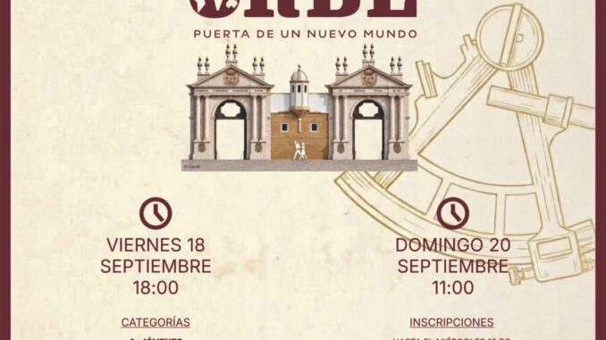 Abierta la inscripción para la Yincana 'La Carrera del Orbe' en Cádiz Cartel de la Yincana 'La Carrera del Orbe' en Cádiz con información de fechas, categorías e inscripciones